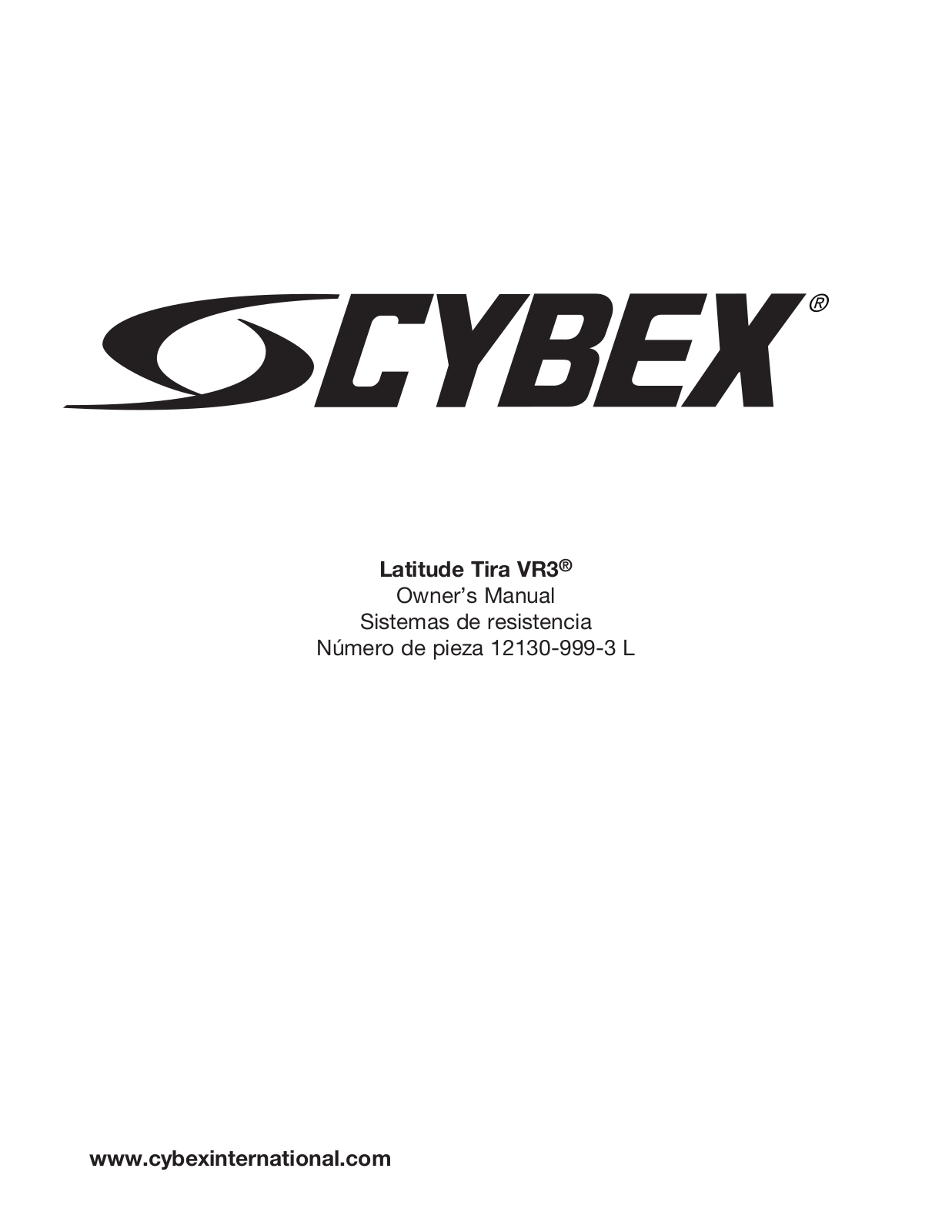 Cybex VR3 LAT PULLDOWN Owner’s Manual