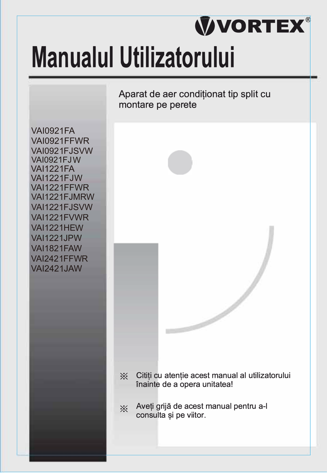 Vortex, VAI0921FA, VAI0921FFWR, VAI0921FJSVW, VAI0921FJW, VAI1221FA User guide - ManualMachine.com