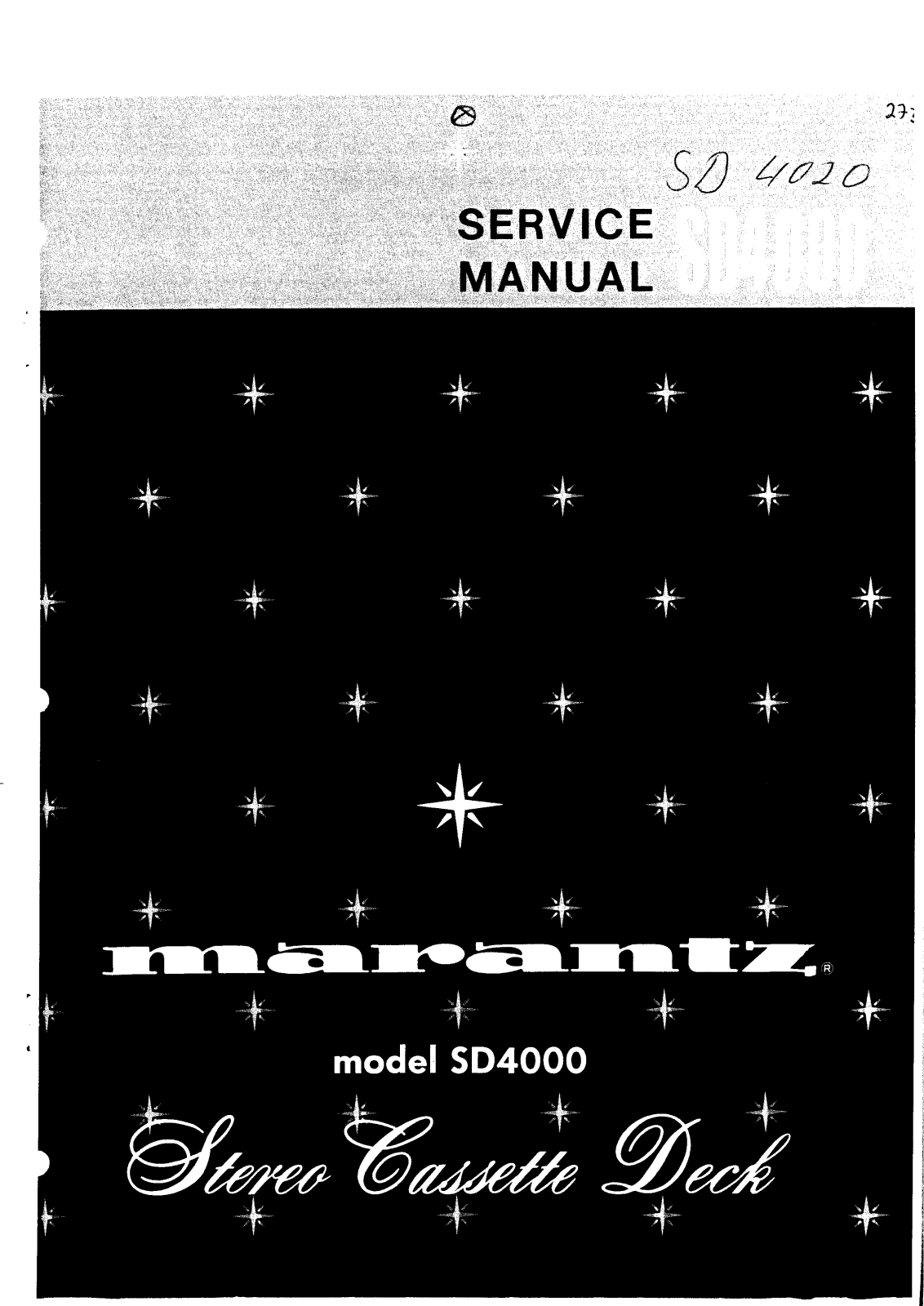 Marantz SD-4000 Service Manual