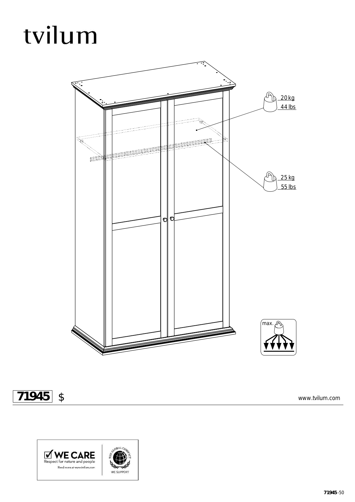 Tvilum 71945 User Manual