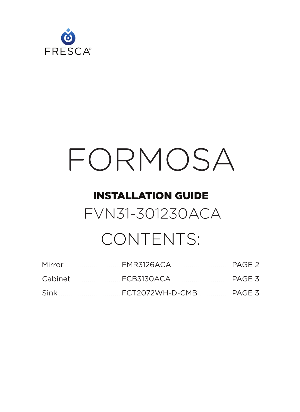 Fresca FBH10266 Installation & Assembly - ManualMachine.com