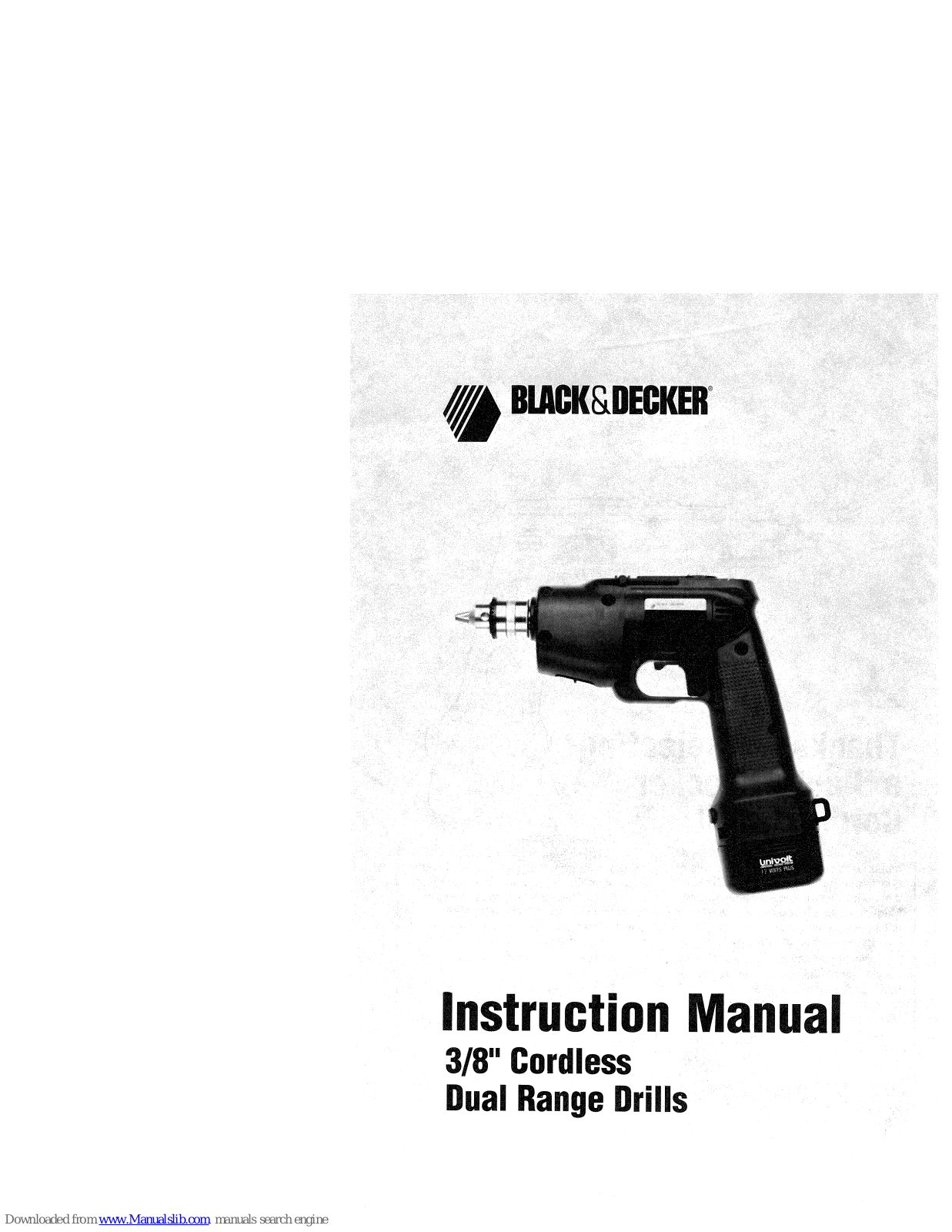 Black & Decker 1922, 2623, 1962, 1923, 2663 Instruction Manual