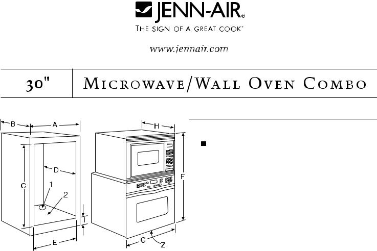 JENN-AIR JMW9530, JMW8530, JMW8130 Dimension Guide