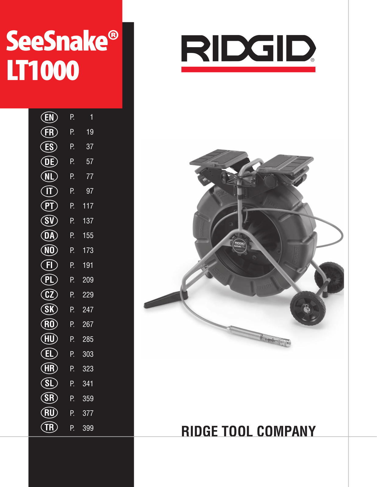 RIDGID LT1000 User Manual