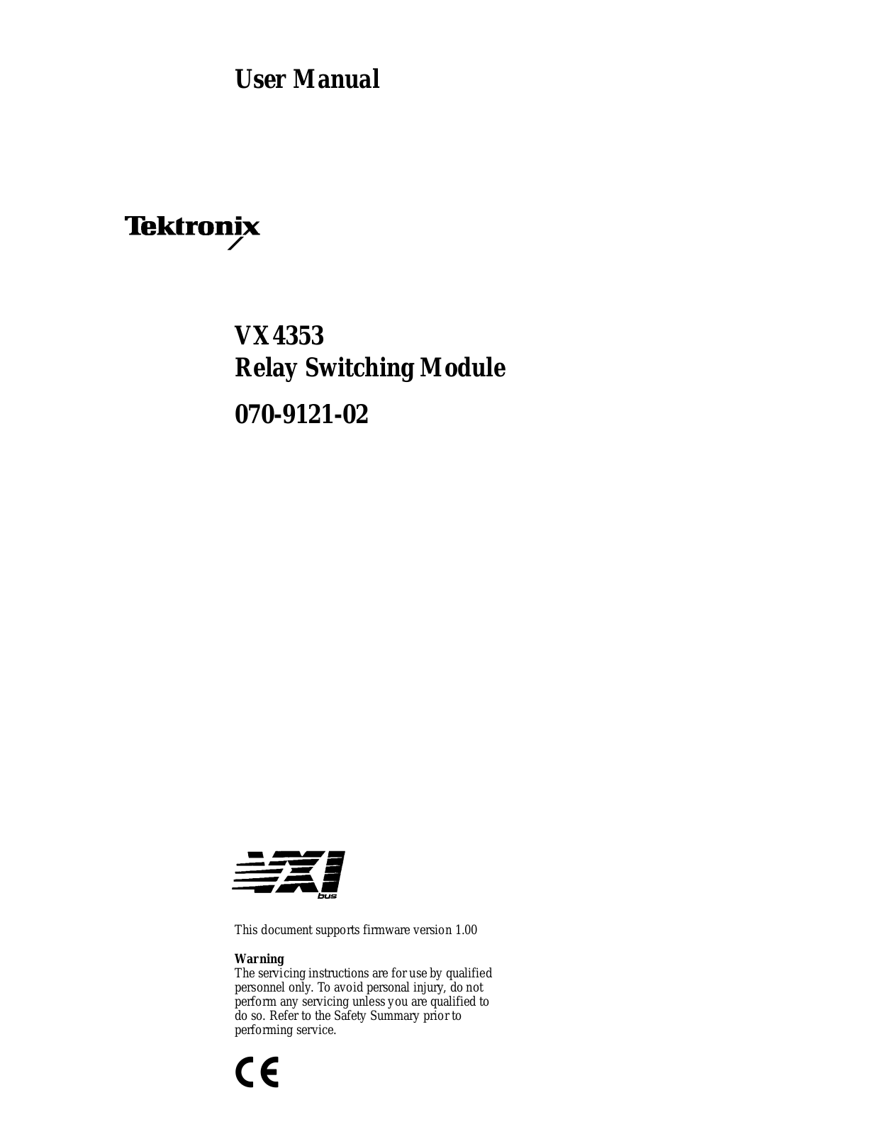 Tektronix VX4353 User Manual