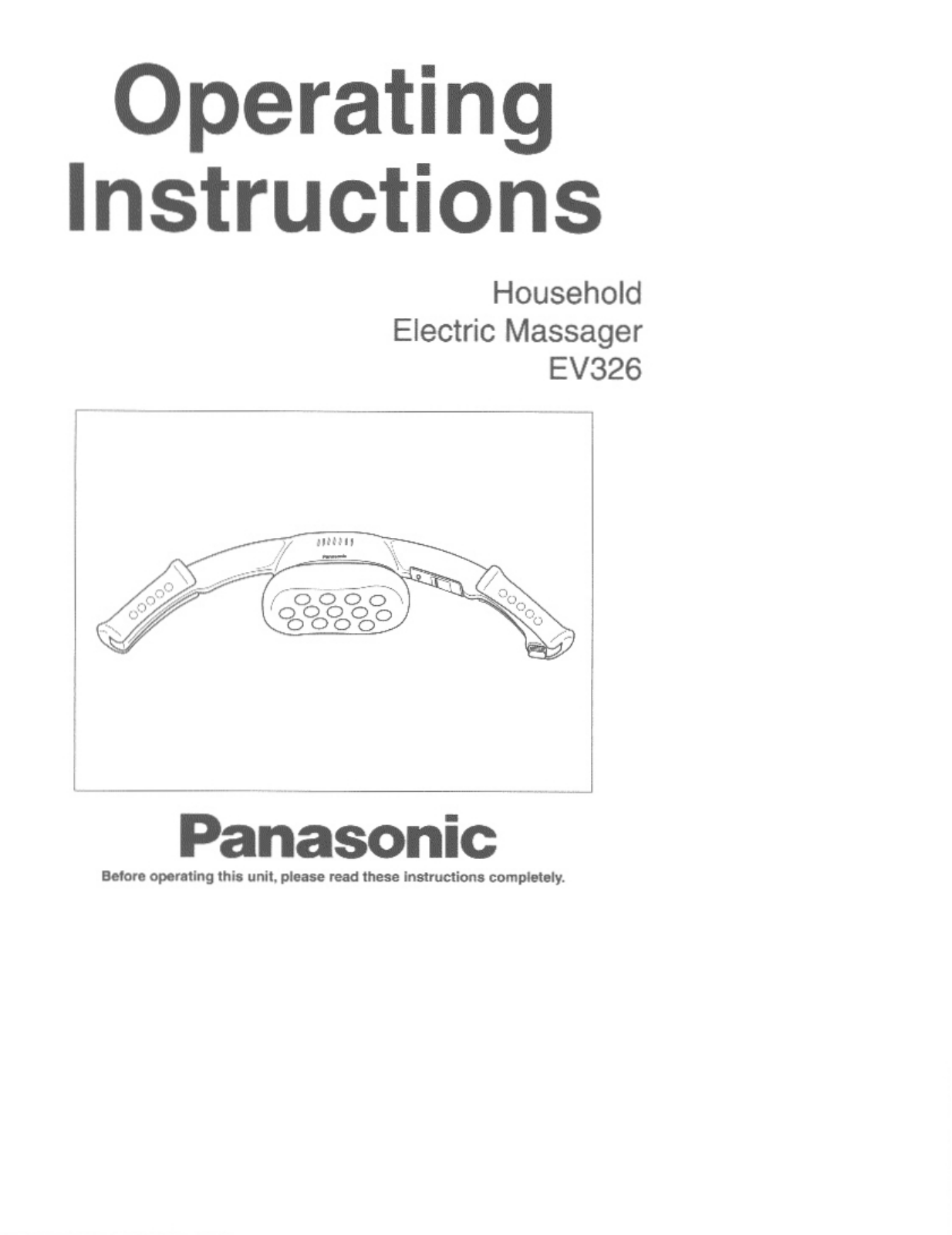 Panasonic EV-326 User Manual