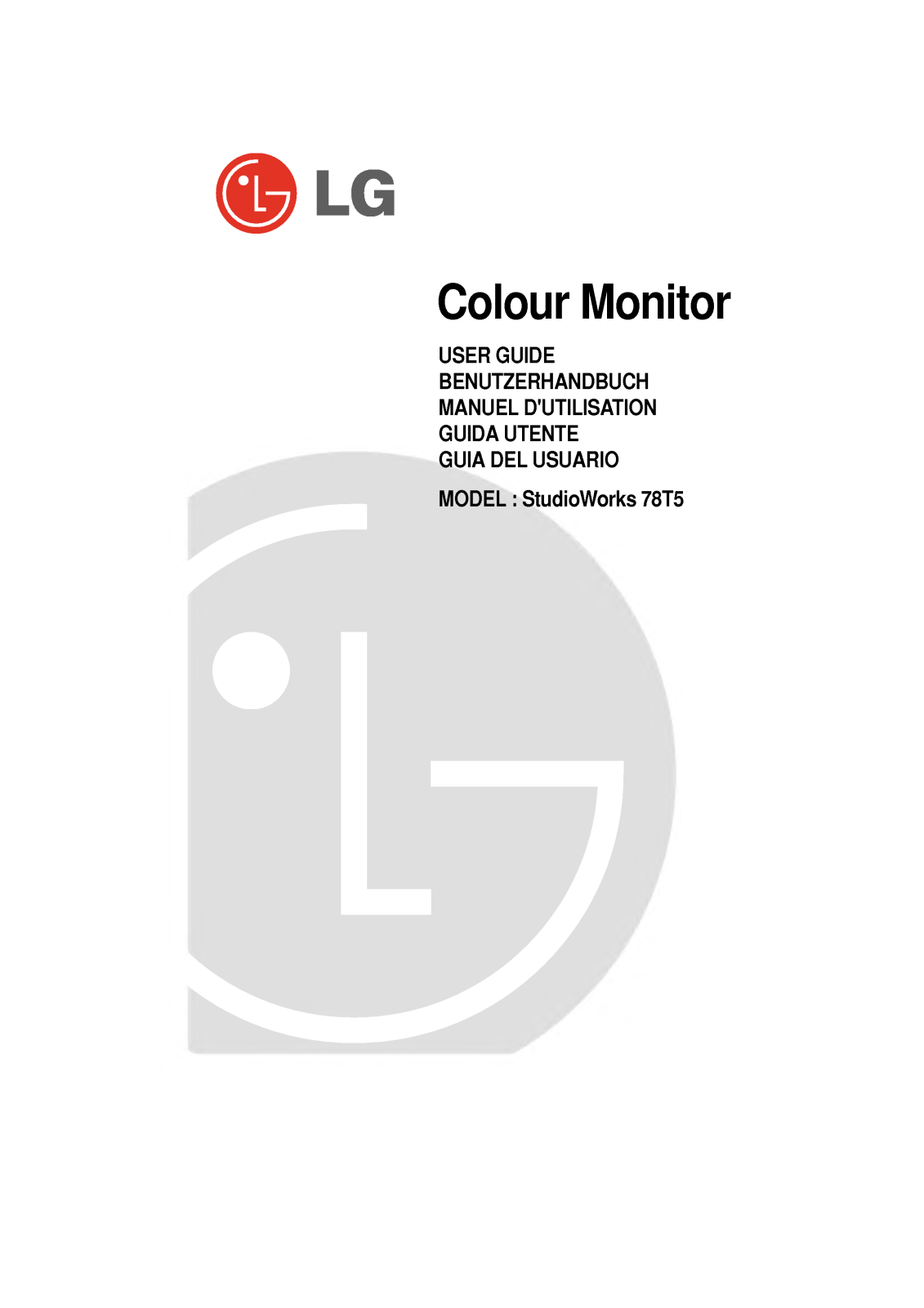 Lg STUDIOWORKS 78T5 User Manual