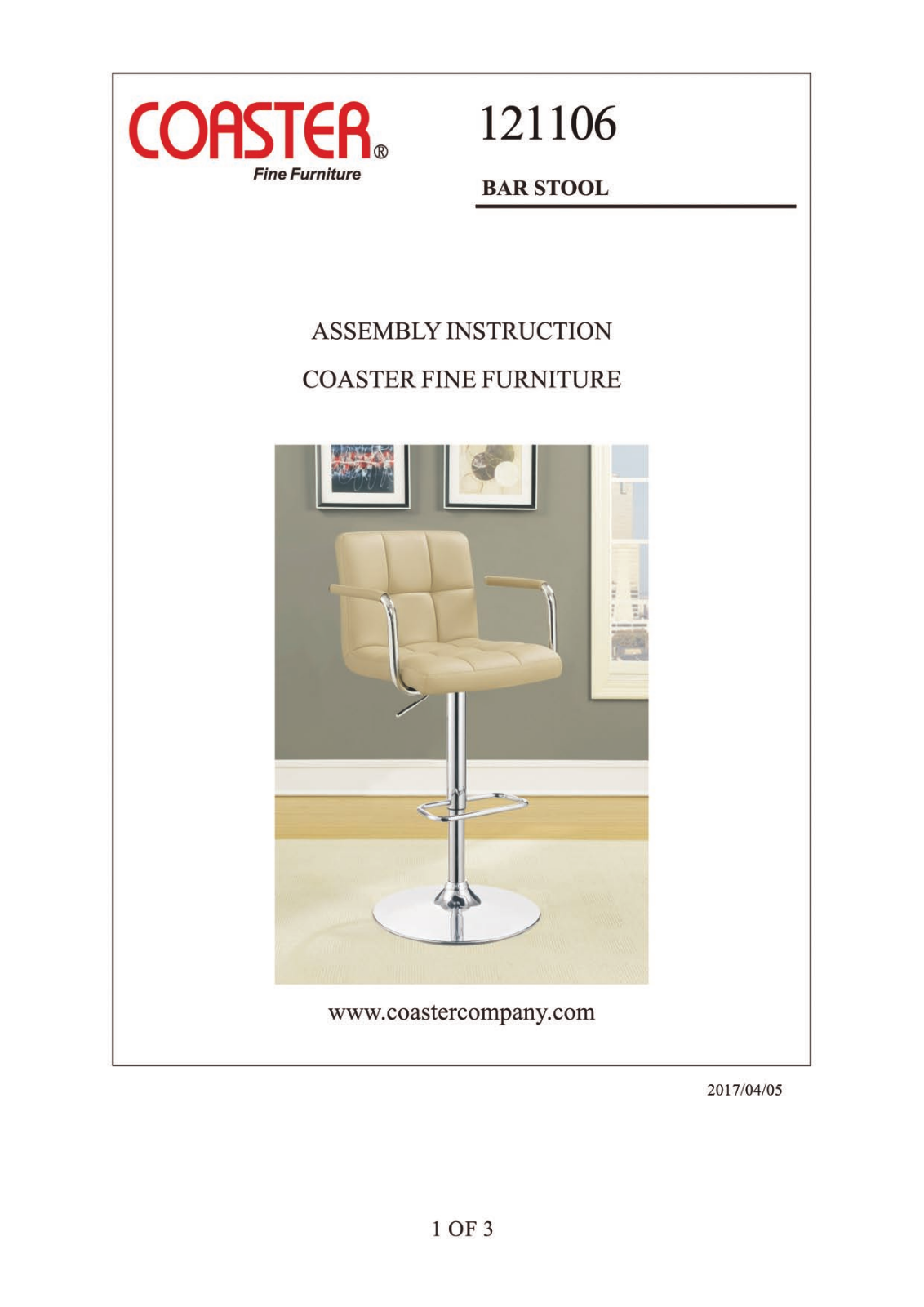 Coaster 121106 Assembly Guide - ManualMachine.com