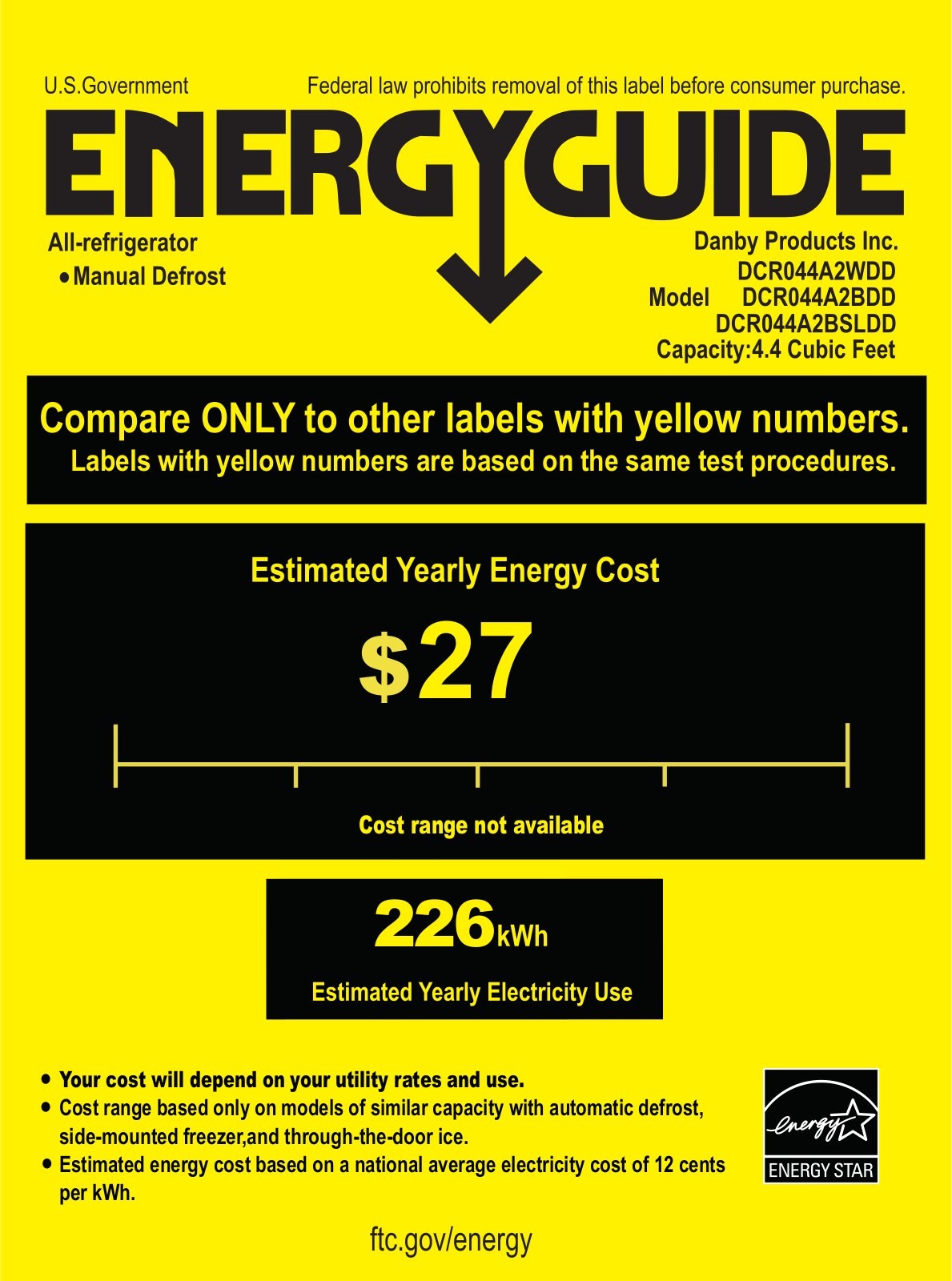 Danby DCR044A2, DCR044A2WDD, DCR044A2BDD User Manual