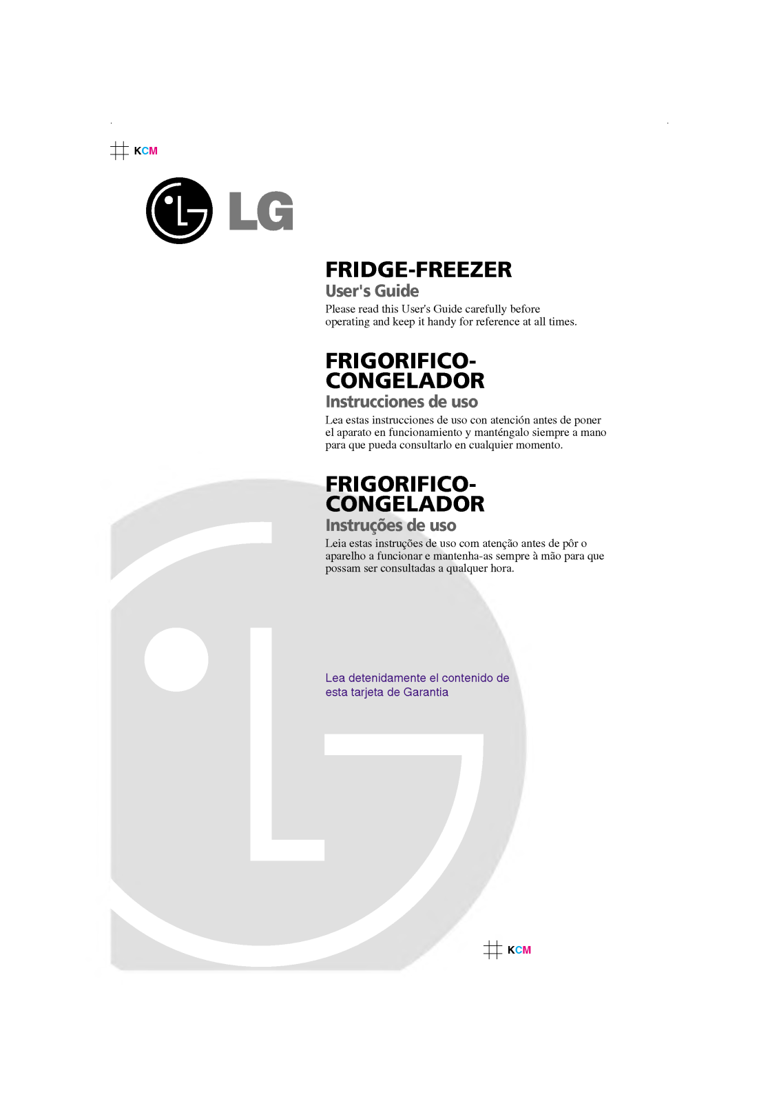 Lg GR-3997EX, GR-3992EW User Manual