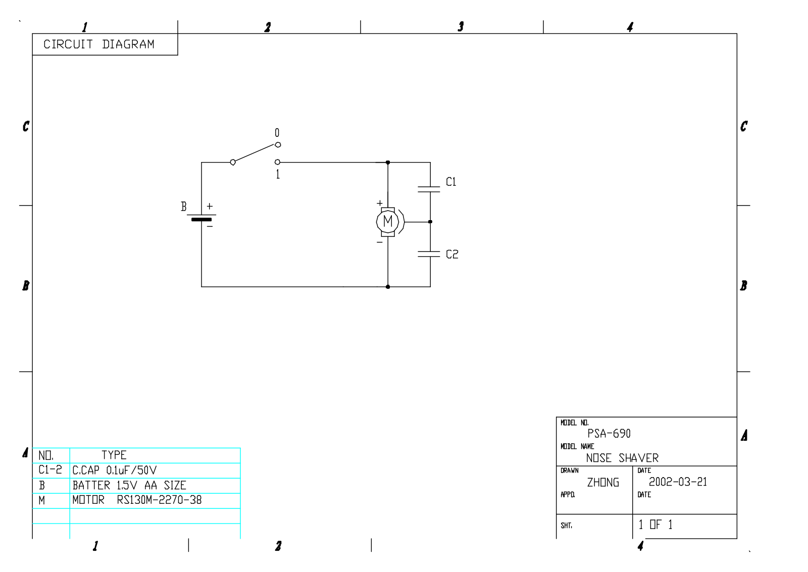 Vitek PSA690 Circuit diagrams