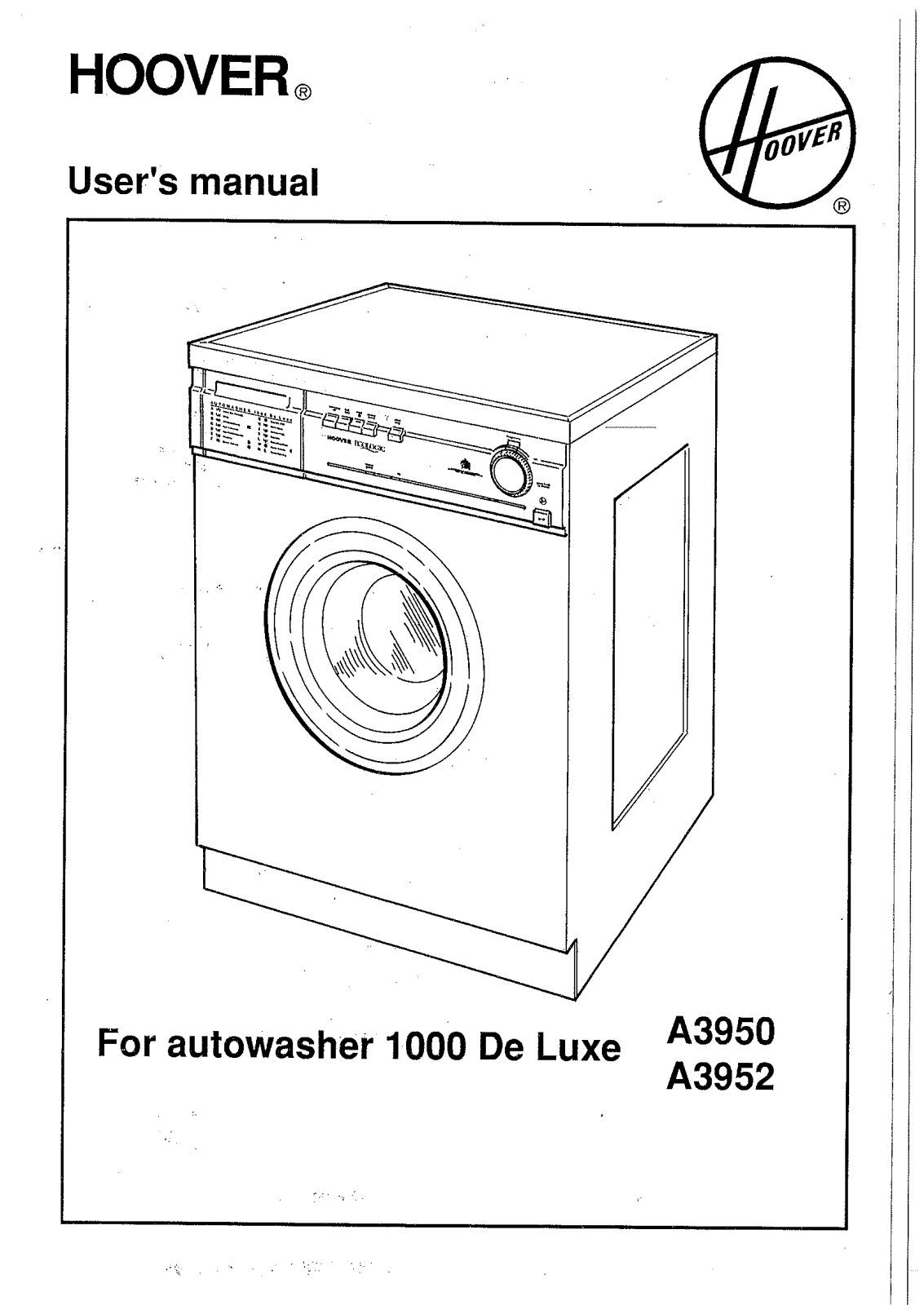 Hoover A3952, A3950 User Manual