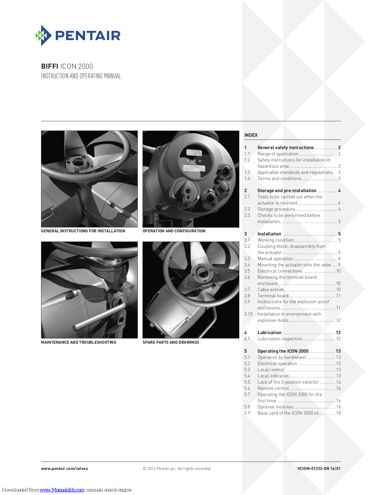 Pentair Biffi ICON 2000 Instructions And Operating Manual