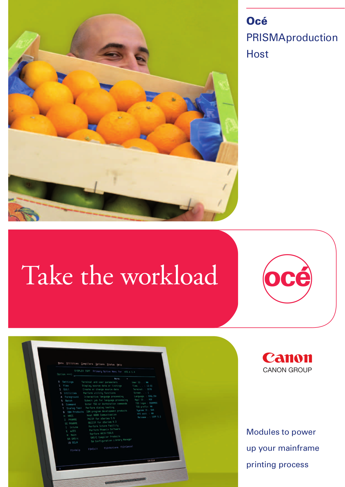 Canon OCE PRISMAPRODUCTION HOST BROCHURE