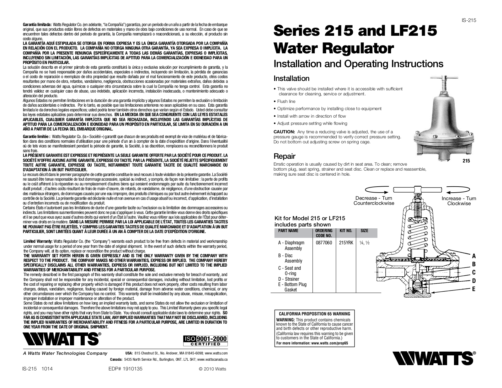 Varimixer 215 Installation  Manual