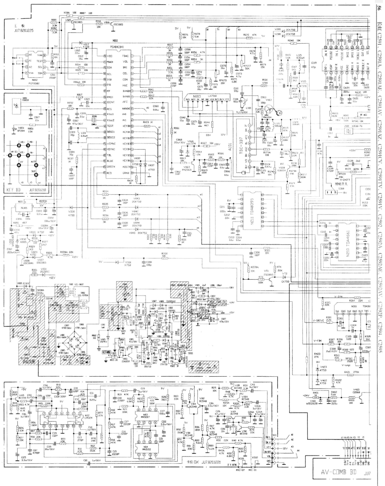 Changhong C2591, C2592, C2594, C2595 Schematic