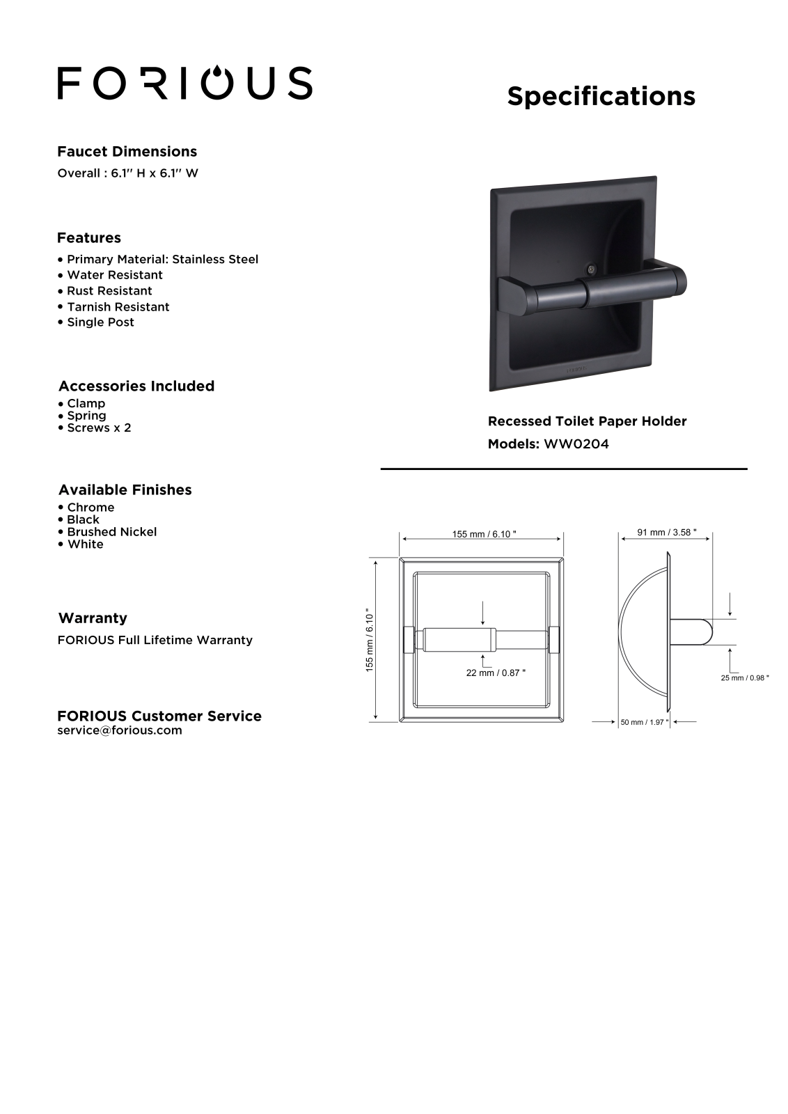 FORIOUS JIAZ1017 Specifications - ManualMachine.com