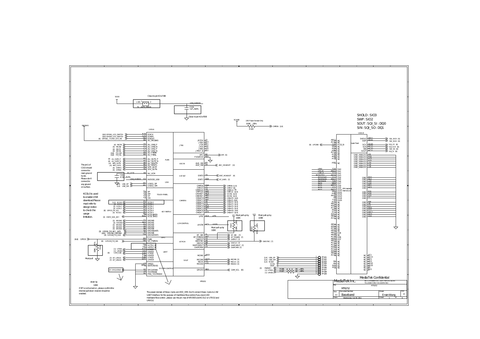 MediaTek MT6252 Schematic