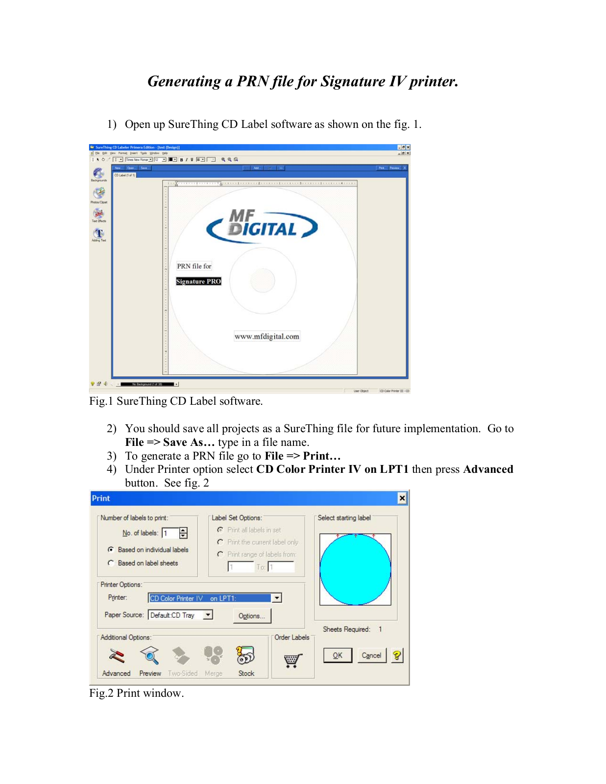 MF Digital Signature IV Test PRN File User Manual