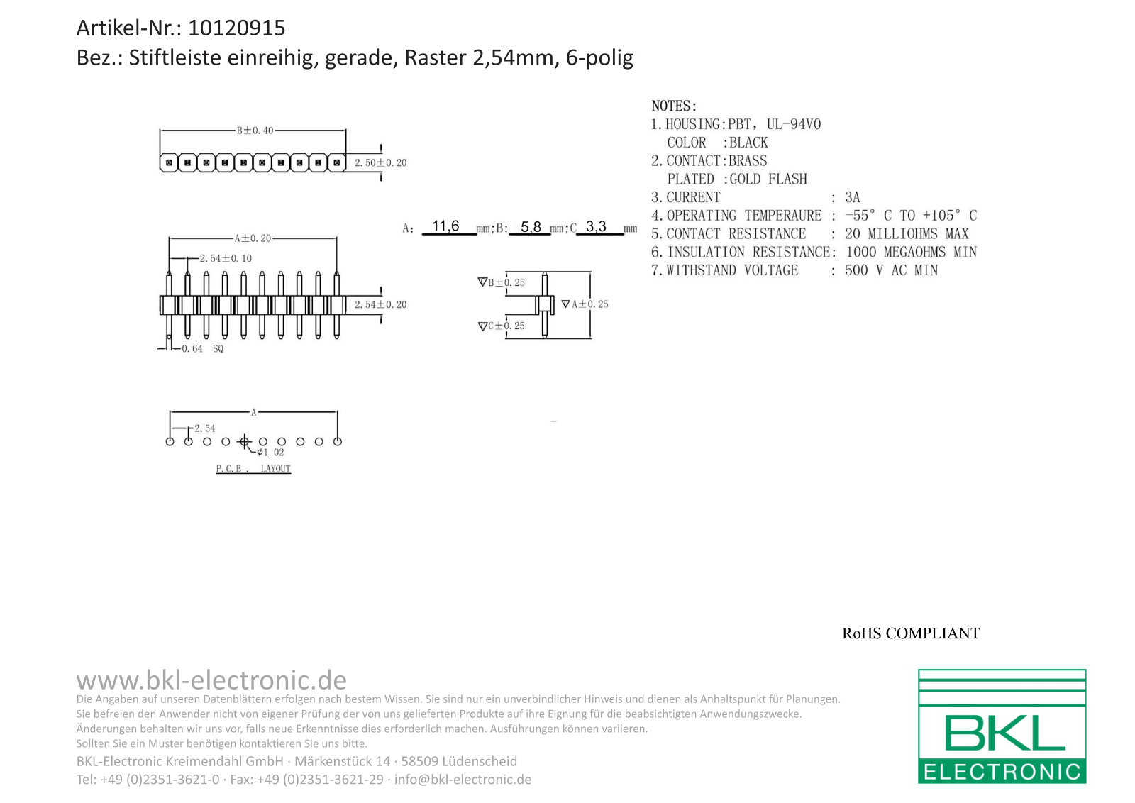 BKL BKL 10120915 Datasheet - ManualMachine.com