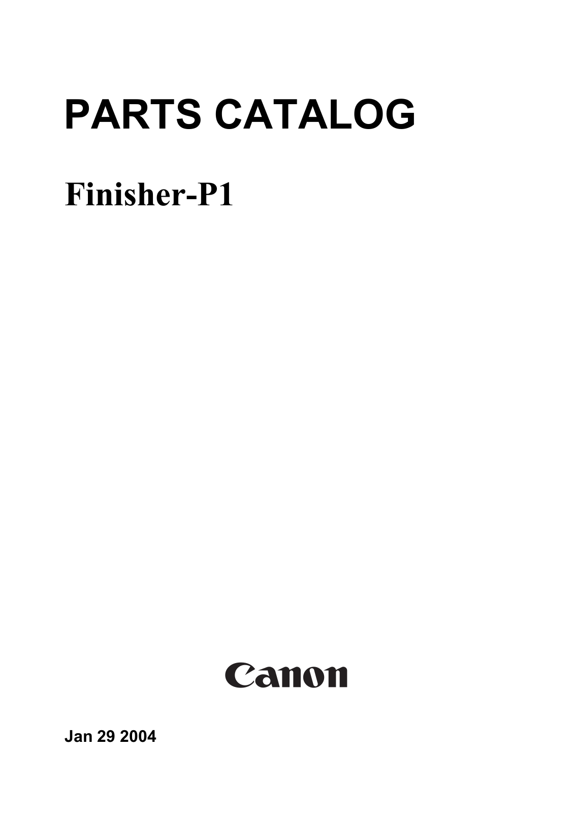 Canon iRC2570, iRC3170, iRC3100 finisher-p1 Parts Catalog