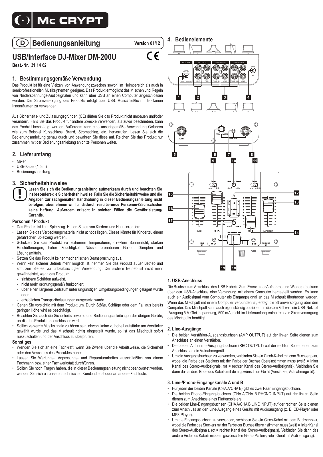 Mc Crypt 311462 Operation Manual