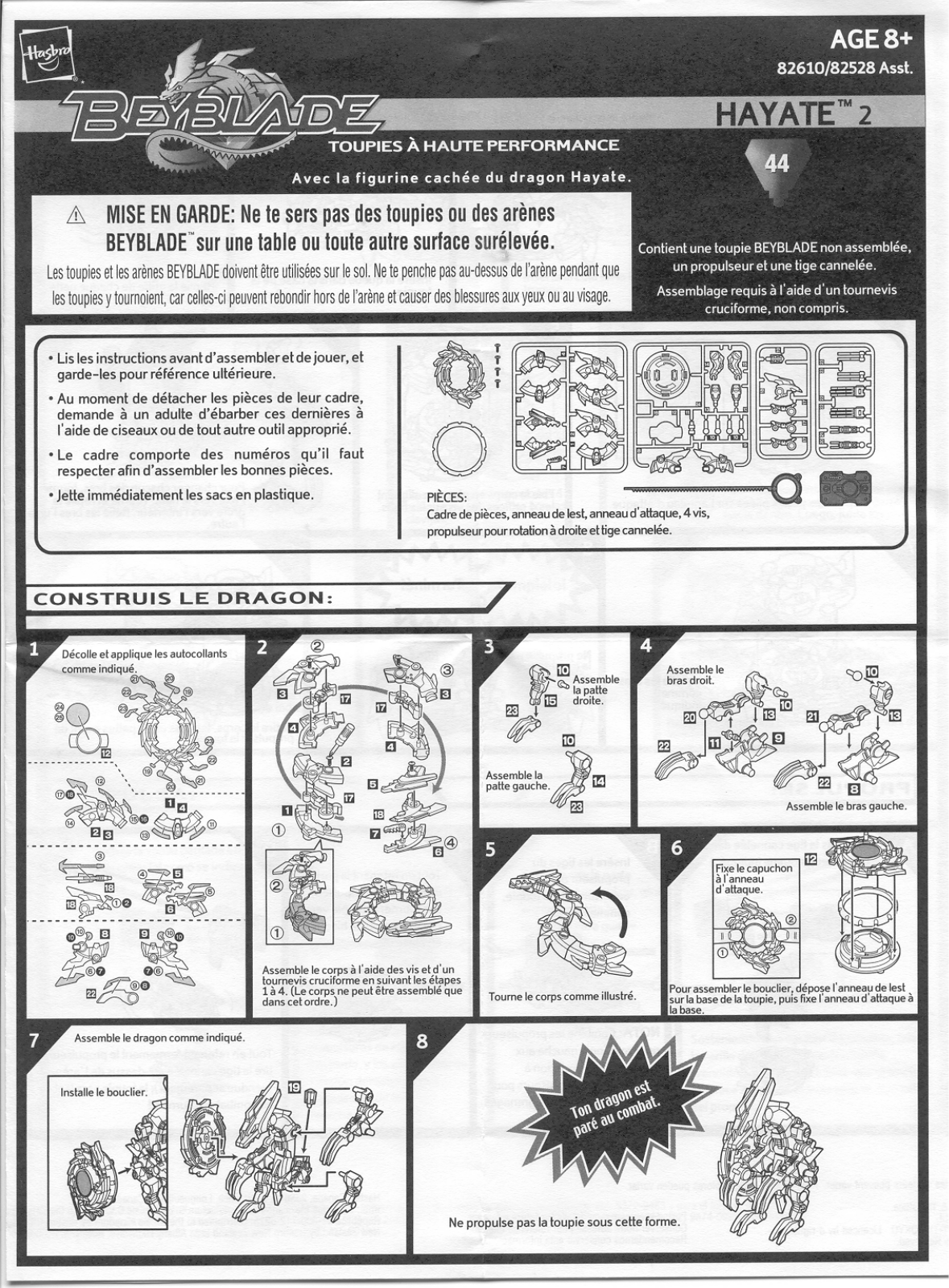 HASBRO Beyblade Tops Hayate 2 User Manual