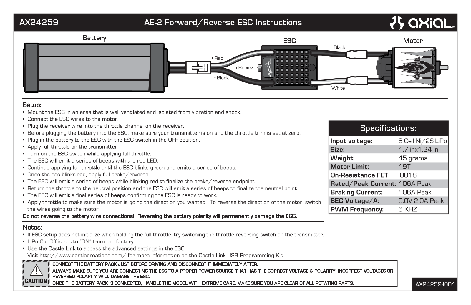 AXIAL AX24259 Service Manual