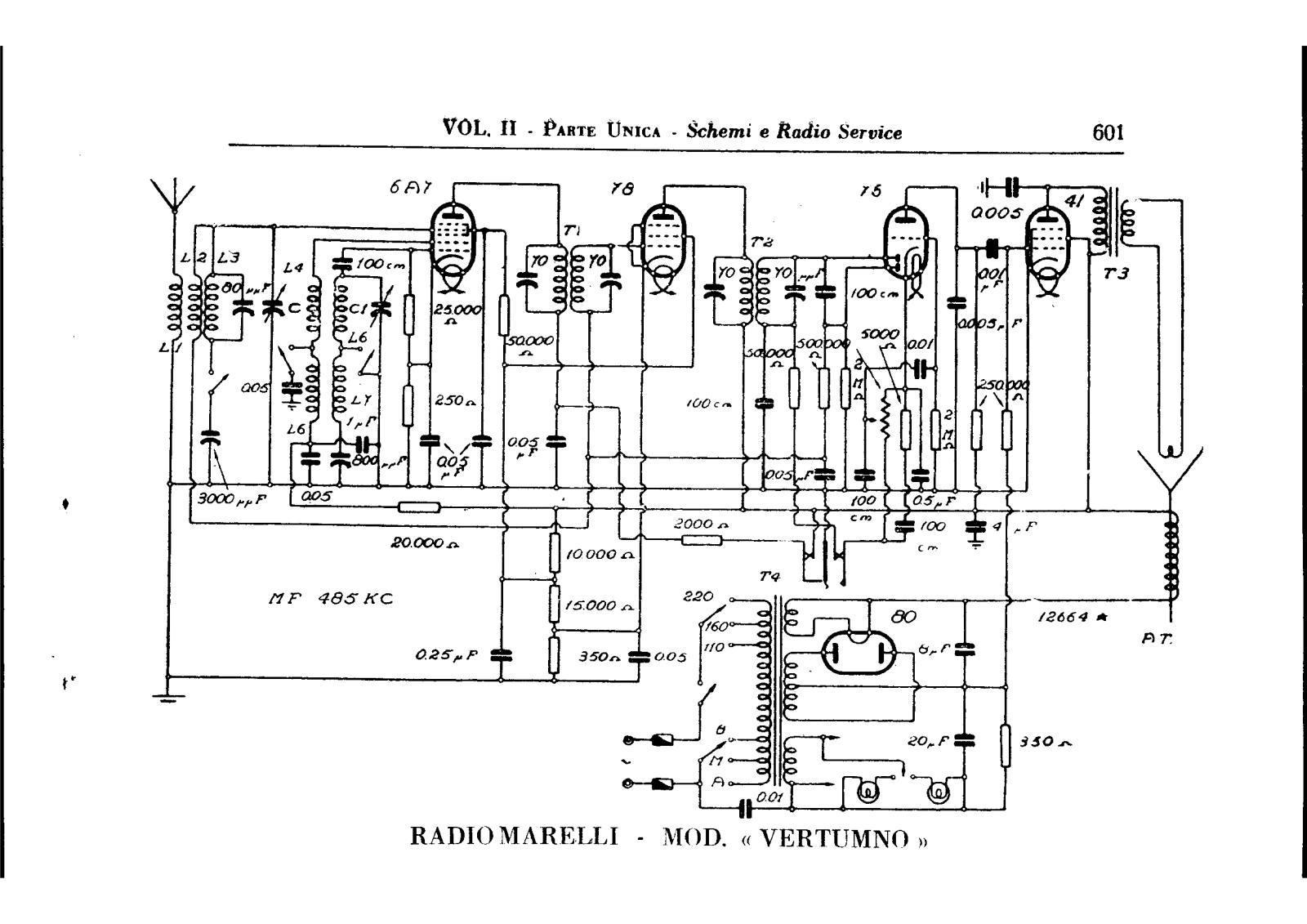 Radiomarelli vertumno schematic