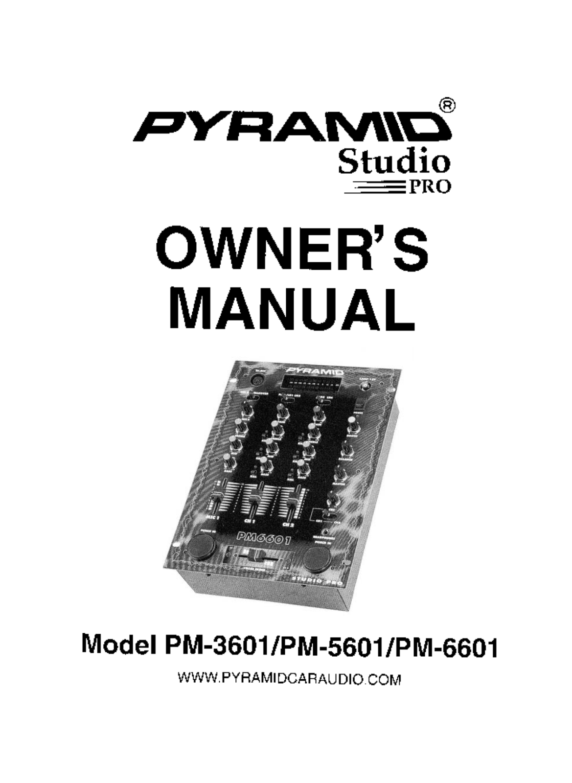 Pyramid PM3601 User Manual