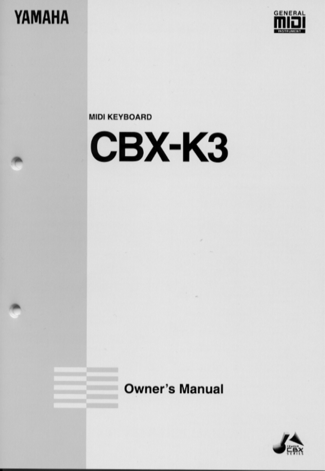 Yamaha CBXK3E, CBX-K3 User Manual