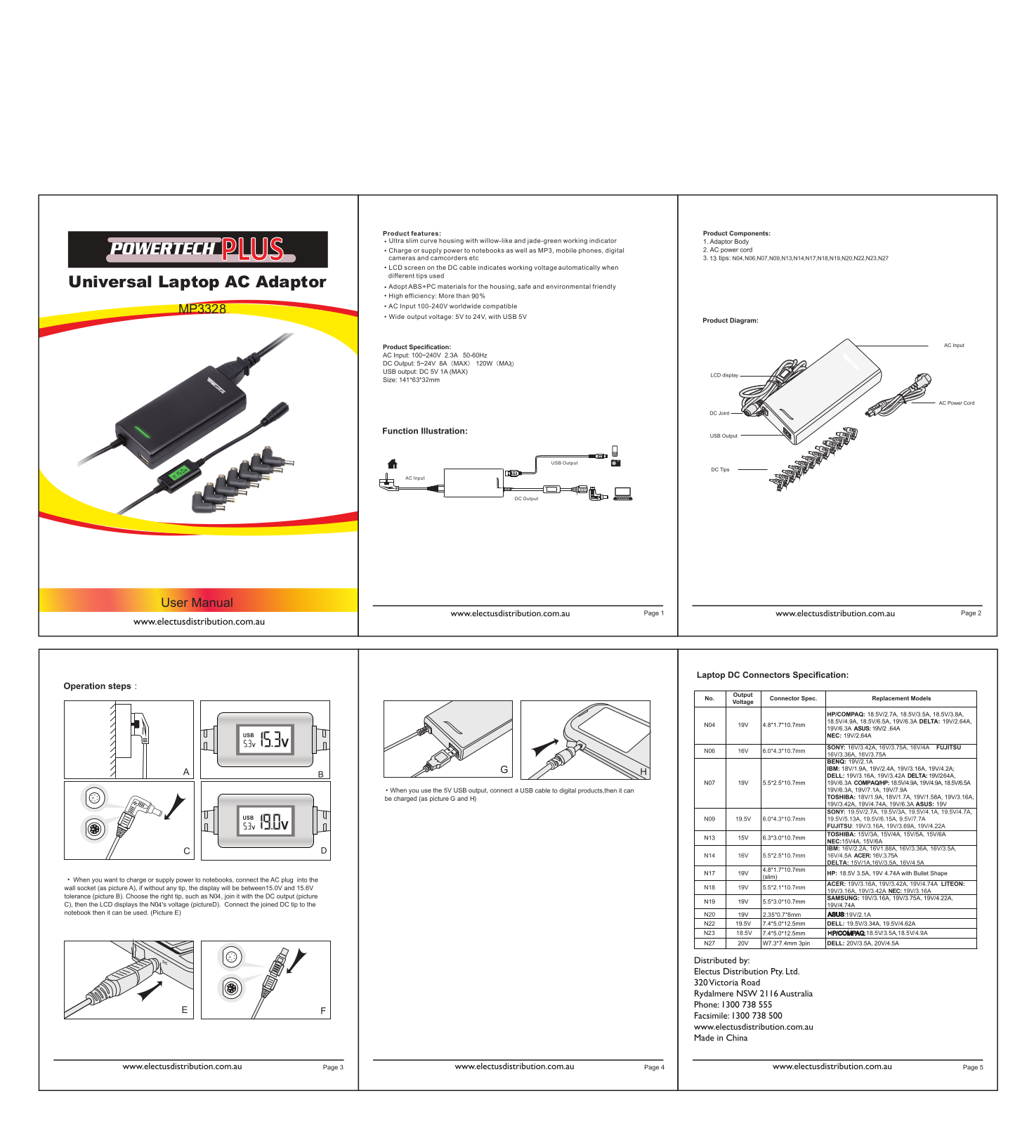 Powertech MP3328 User Manual