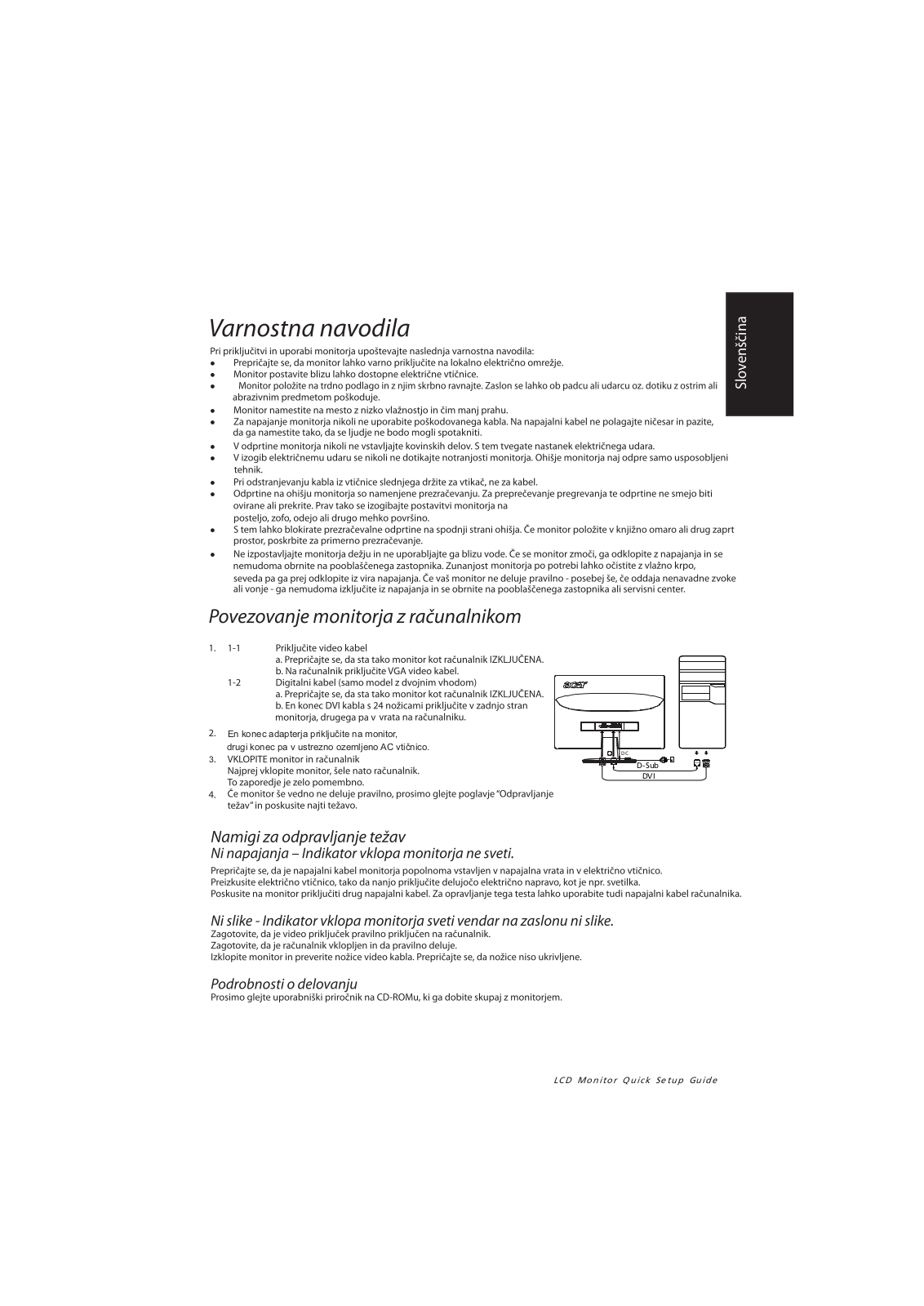 Acer S190WL User Manual