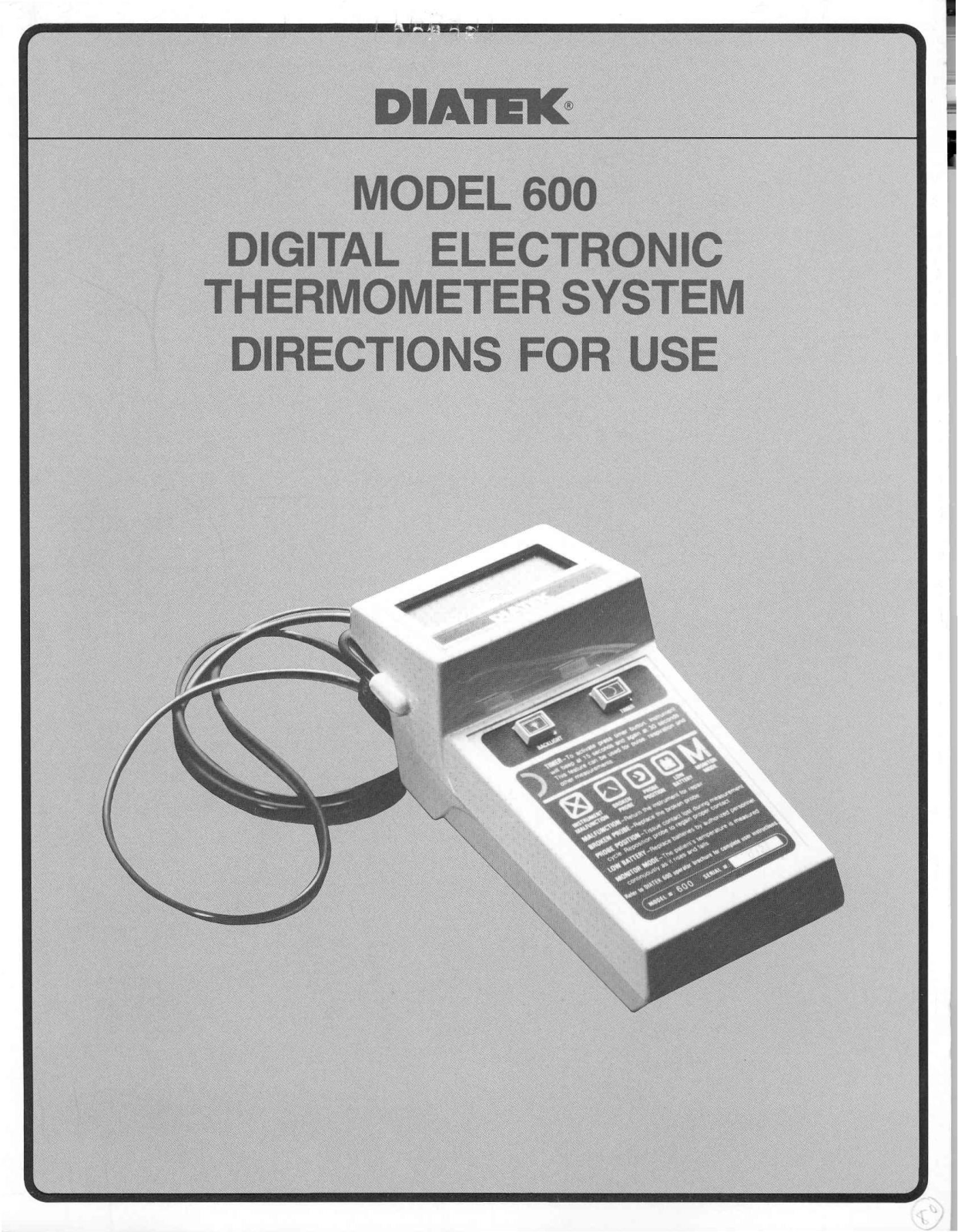 DIATEK 600 User manual - ManualMachine.com