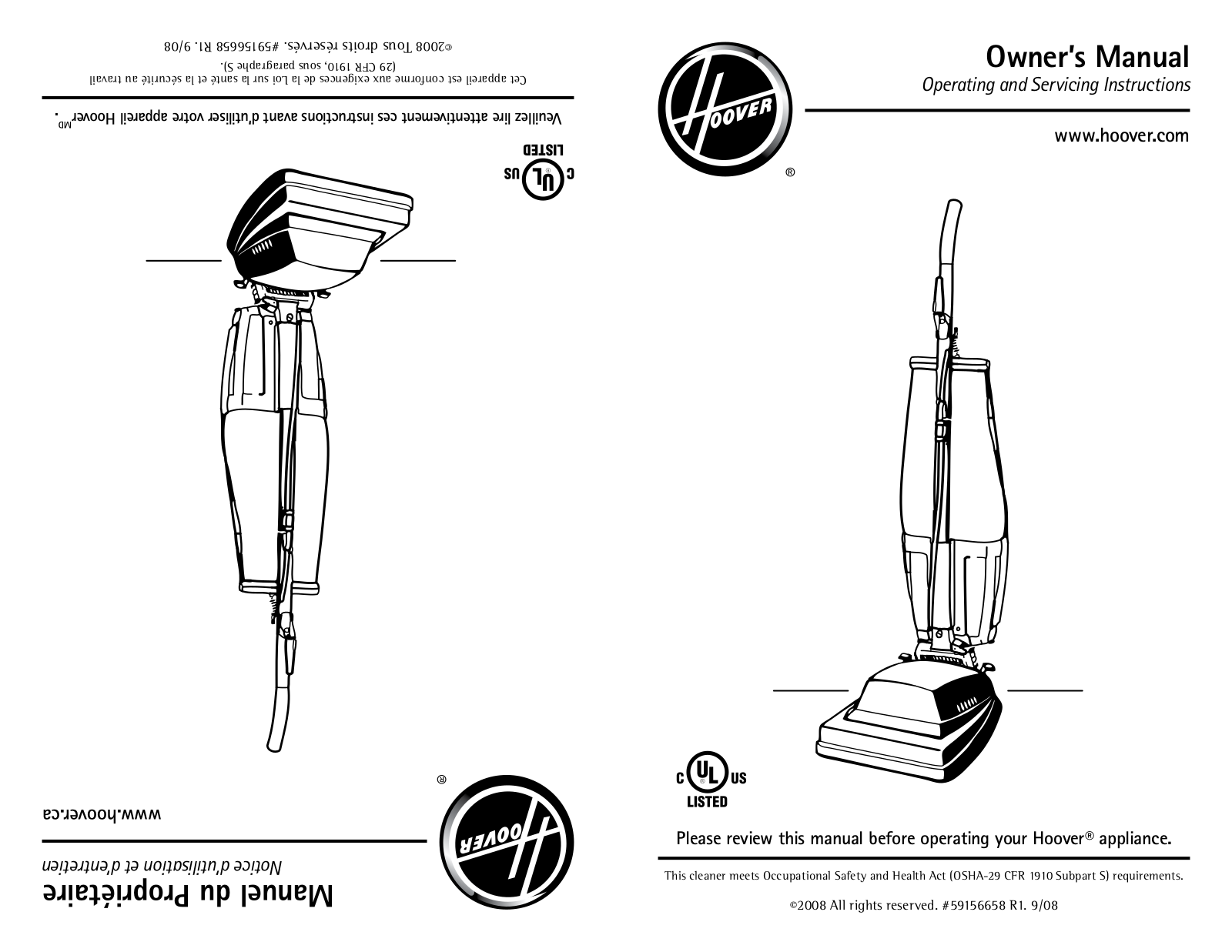 Hoover C1433010 User Manual