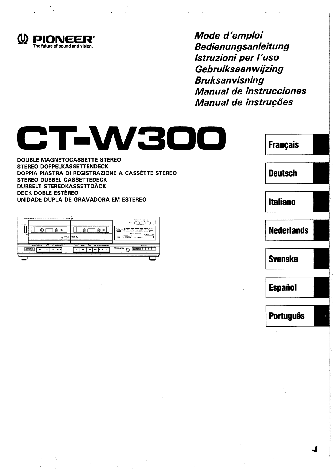 Pioneer CT-W300 User Manual