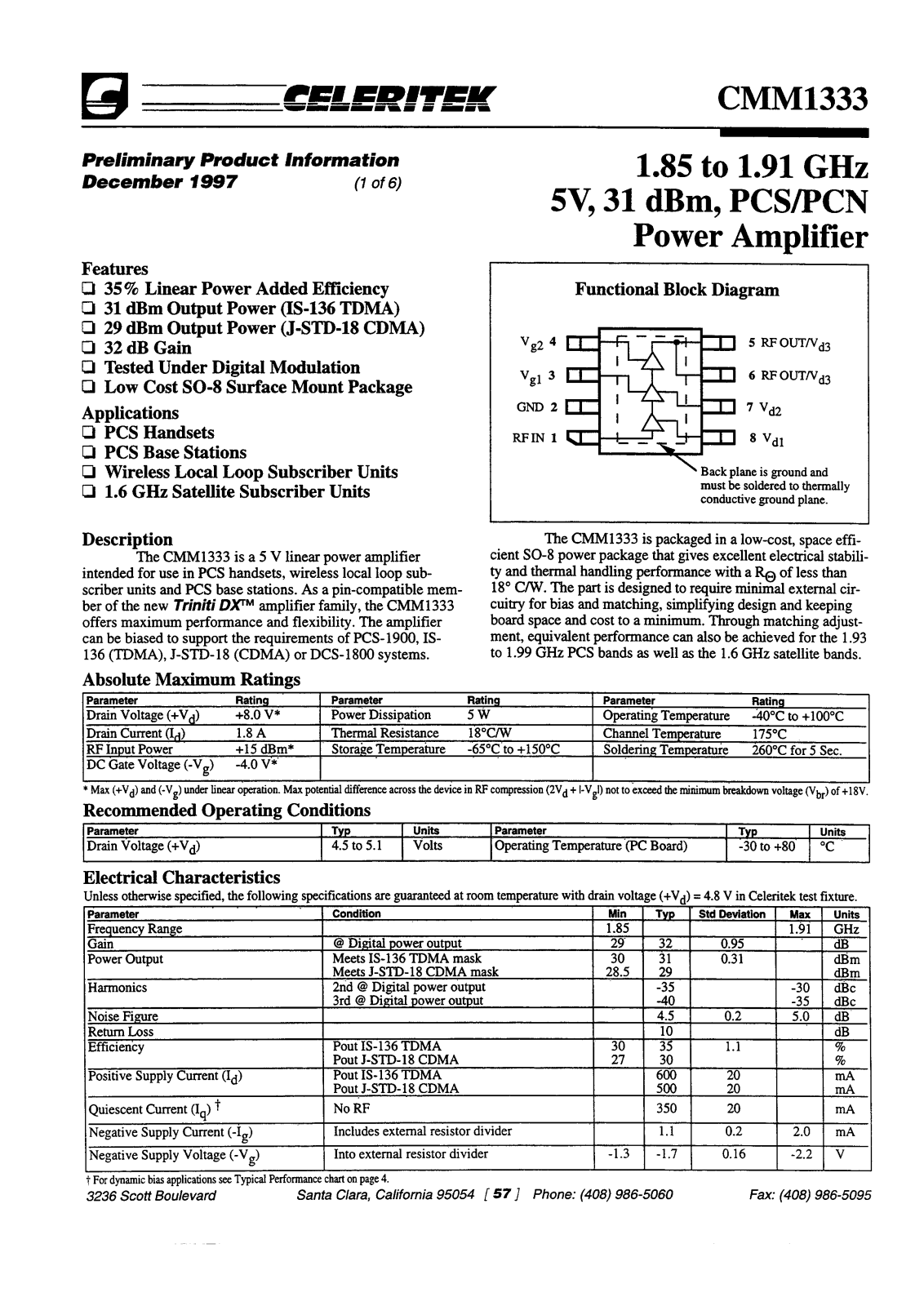 CELER CMM1333-AK-00TT, CMM1333-AK-00T0, CMM1333-AK-00ST, CMM1333-AK-00S0 Datasheet