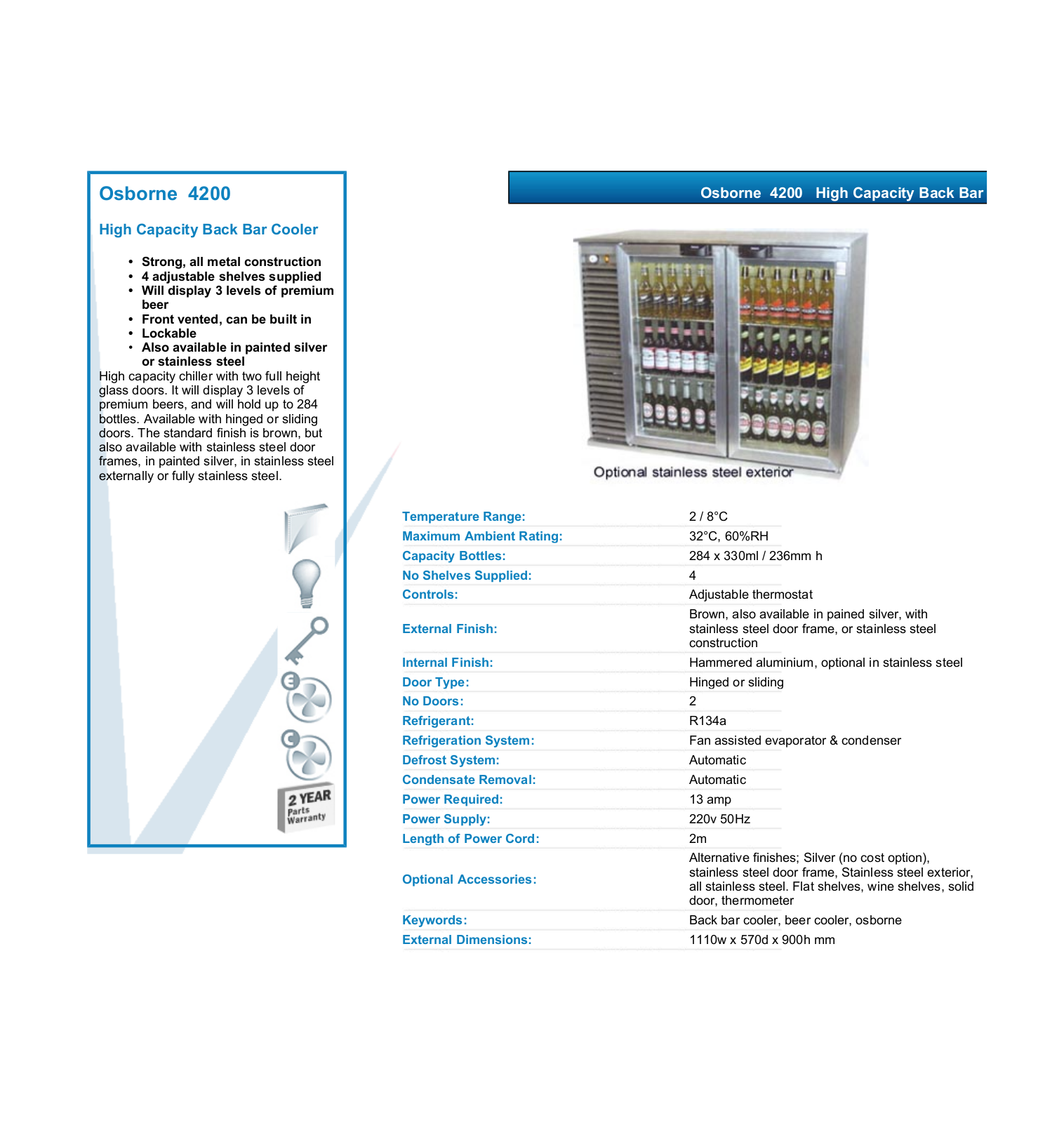 Valera OSBORNE 4200 DATASHEET