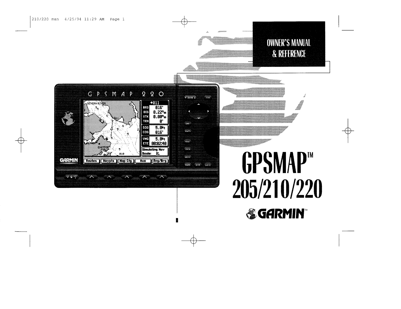 Garmin GPSMAP 210, Astro 220 User Manual