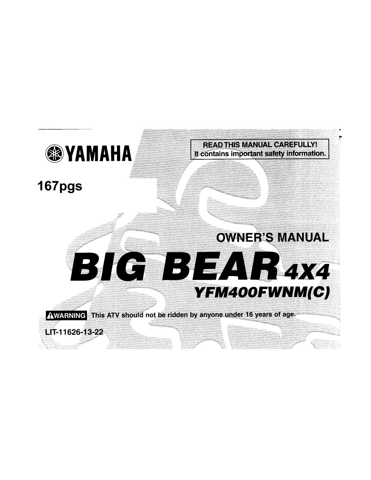 Yamaha YFM400FWNM User Manual