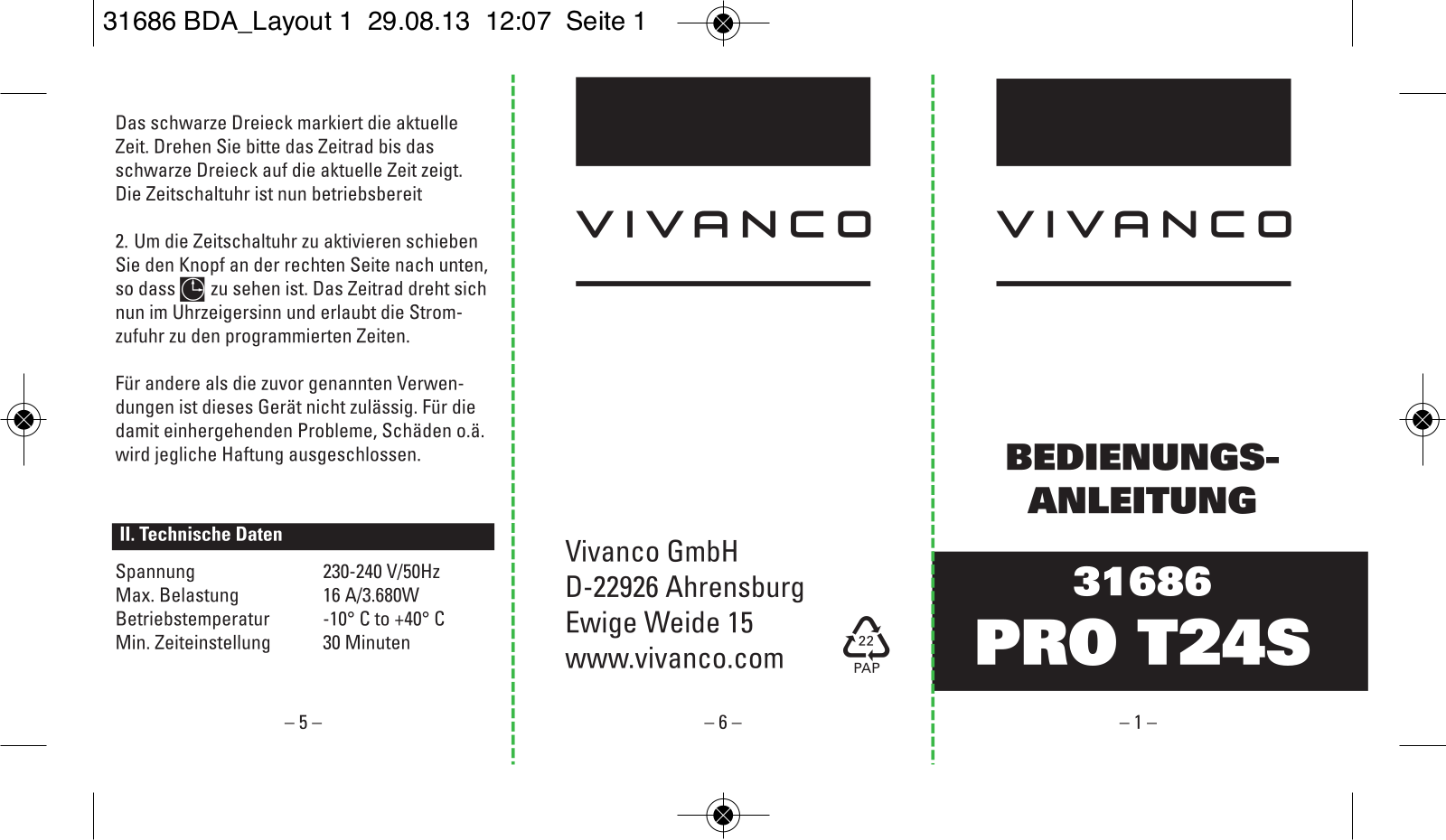 Vivanco T24S User Manual