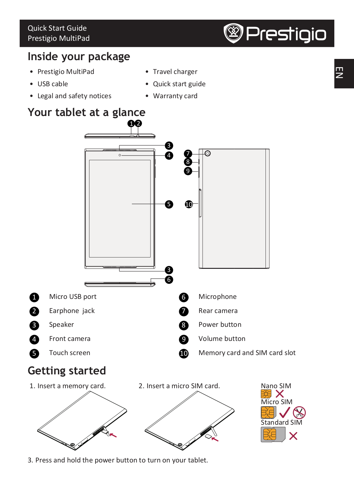 Prestigio MultiPad THUNDER 8.0i 3G User Manual