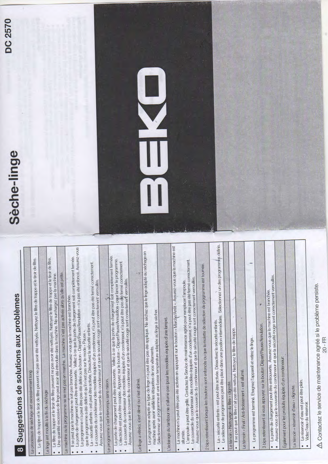 BEKO DCU2560XS User Manual