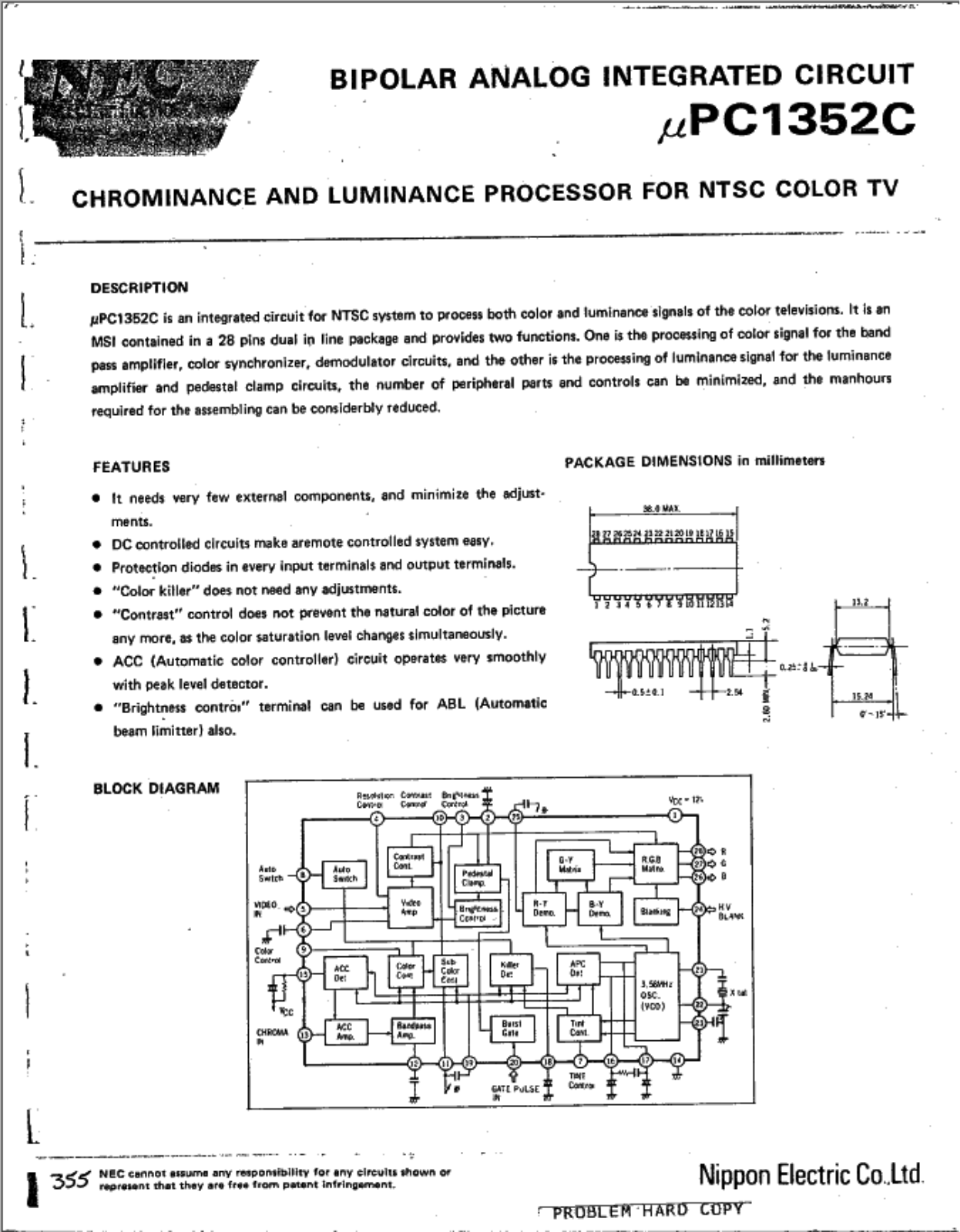 Datasheets uPC1352C Datasheet - ManualMachine.com