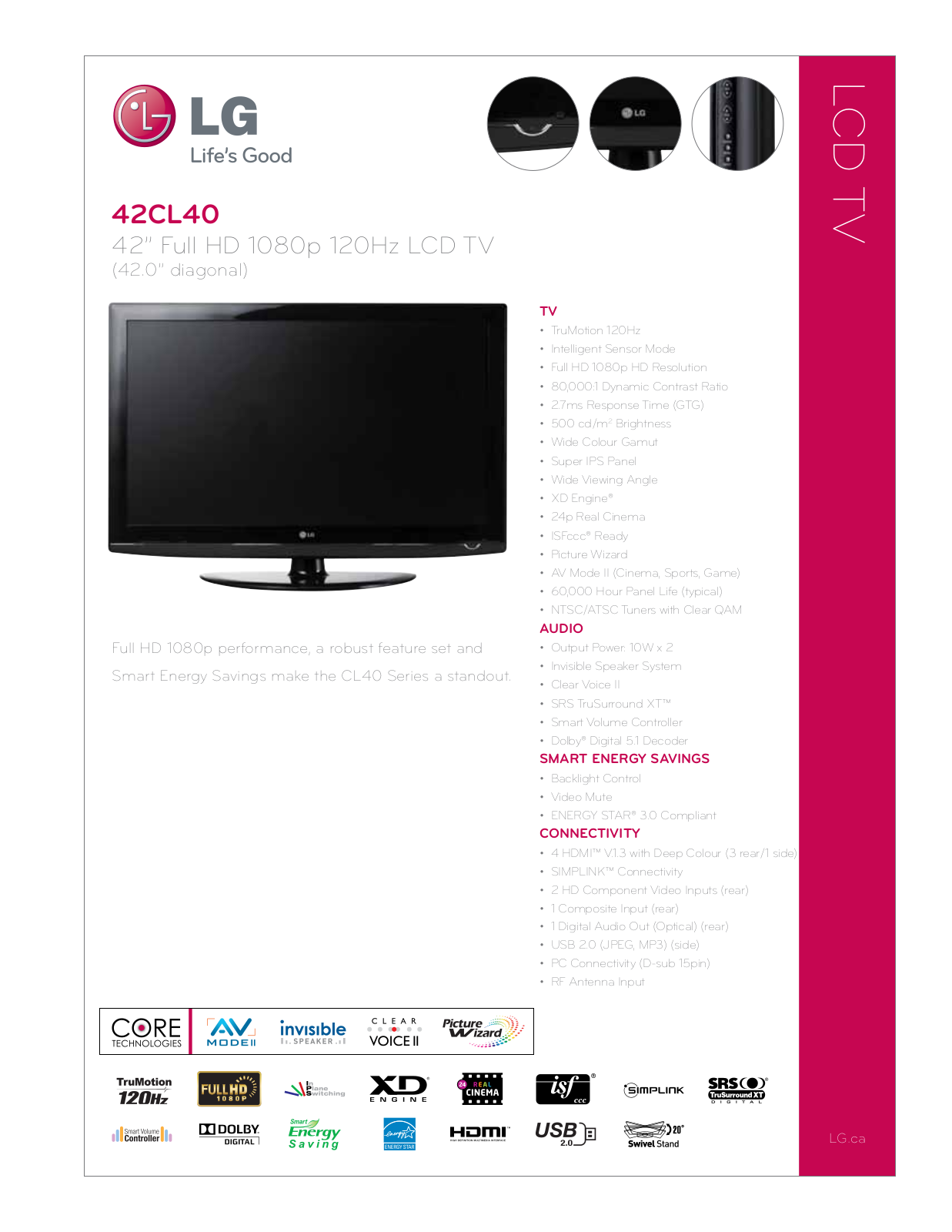 LG 42CL40 User Manual