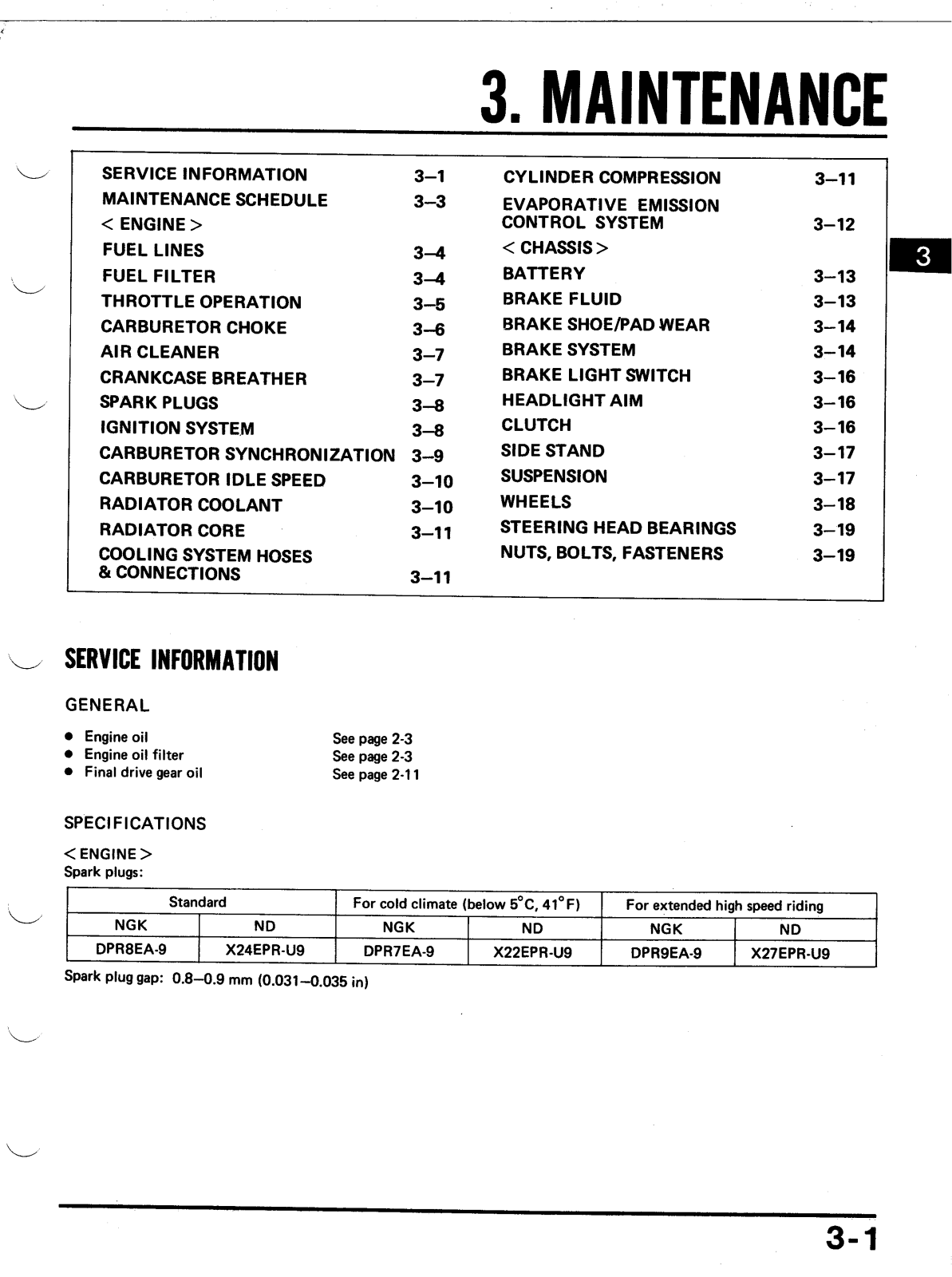 Honda VT 700, VT750 Service Manual 03