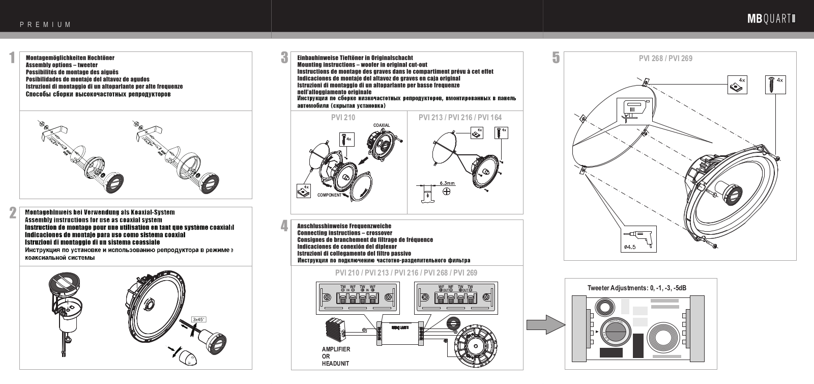 MB QUART PVI 213, PVI 268, PVI 269 User Manual