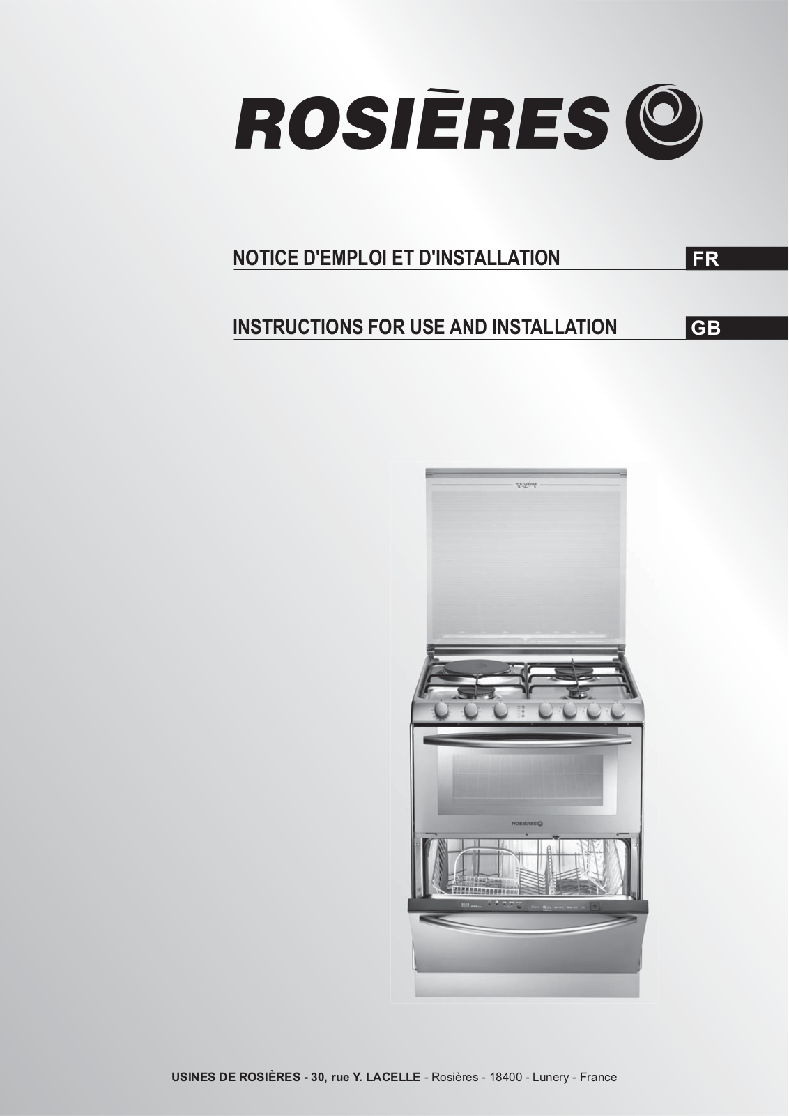 Rosieres 2100W, 3540W, 8640W User Manual