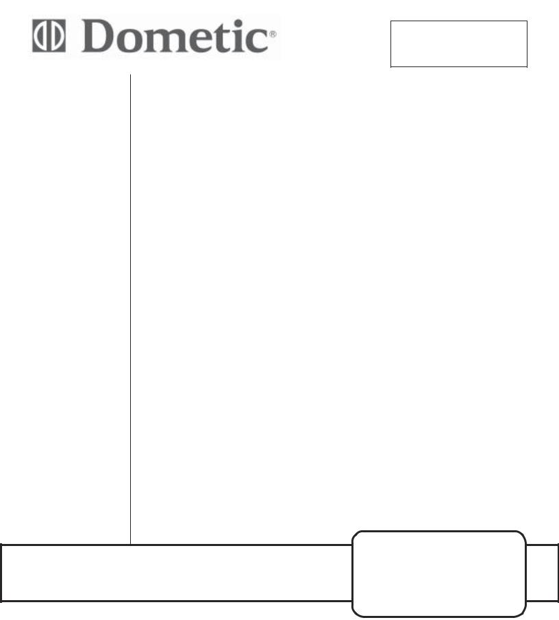 Dometic RM2354 PARTS LIST