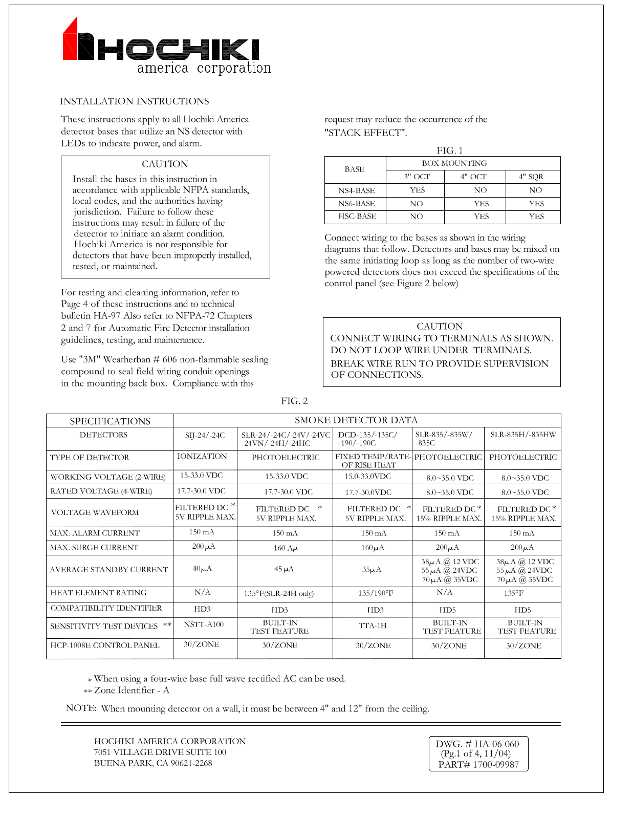 Bosch D283A Installation Manual